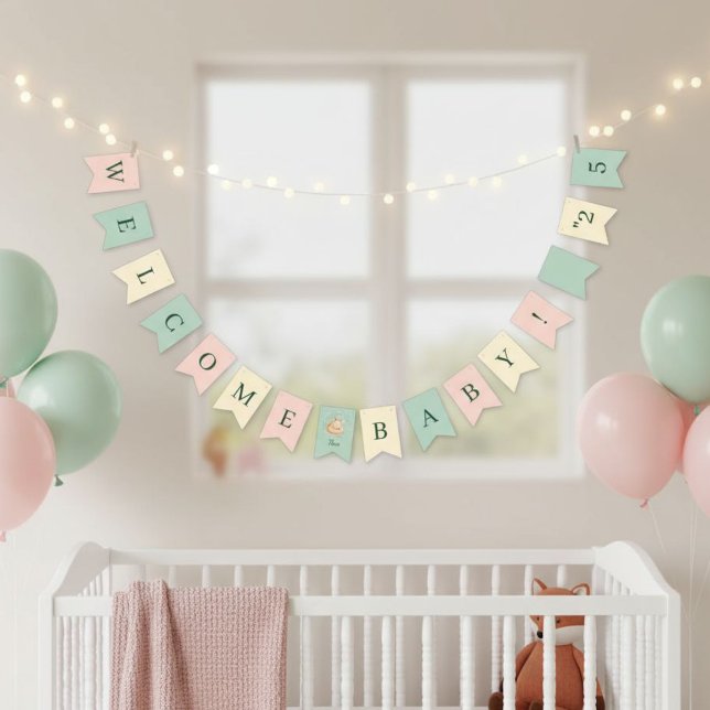 Personalized Welcome Baby  Woodland Fox Banner (Creator Uploaded)