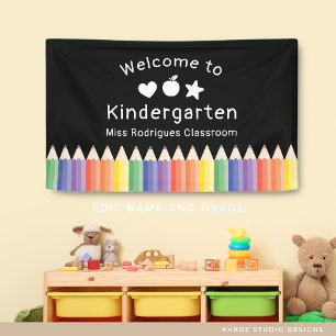 Personalized Welcome Back to Kindergarten Teacher Banner