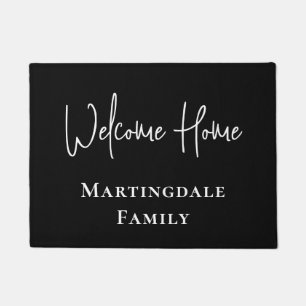 Personalized Welcome Home Monogram Name Doormat