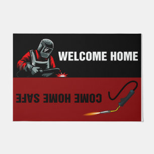 Personalized Welcome Welder Doormat