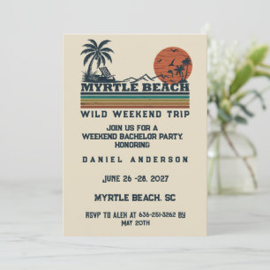 Personalized Whiskey Themed Weekend Bachelor Party Invitation