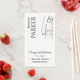 Personalized White Coat Ceremony Congratulations  Napkin
