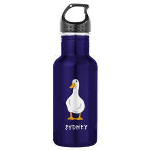 Personalized White Duck Illustration 532 Ml Water Bottle