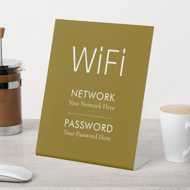 Personalized WiFi Password Pedestal Sign  (In SItu)