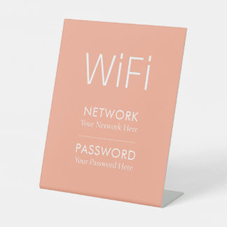 Personalized WiFi Password Pedestal Sign
