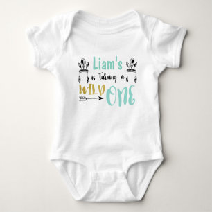 Personalized Wild One Baby Jersey Bodysuit
