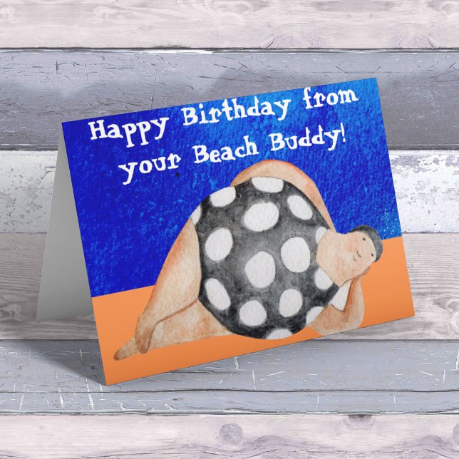 Personalized Wild swimming Outdoor swimmers  Card (Beach card)