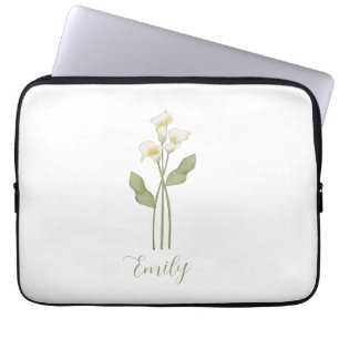 Personalized Wildflower Name Laptop Sleeve