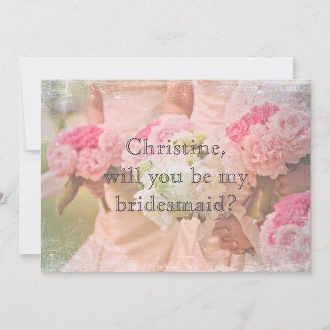 Personalized Will you be my bridesmaid Invitation (Front)