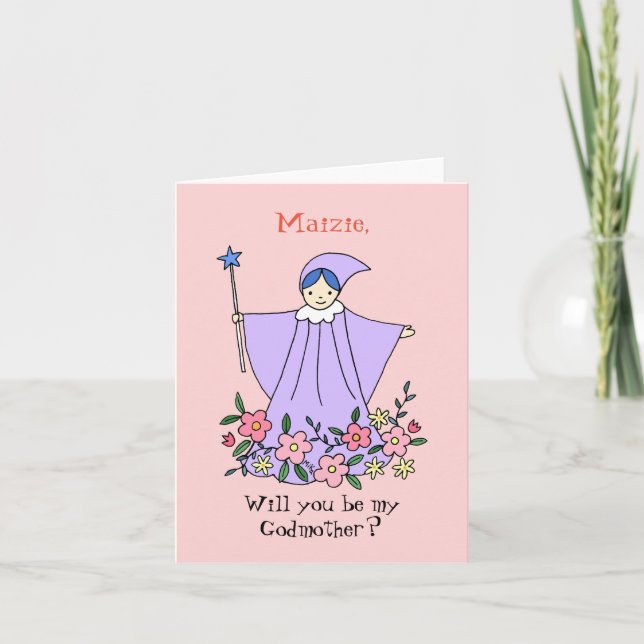 Personalized Will you be my Godmother Propose Card (Front)