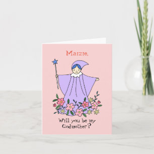 Personalized Will you be my Godmother Propose Card
