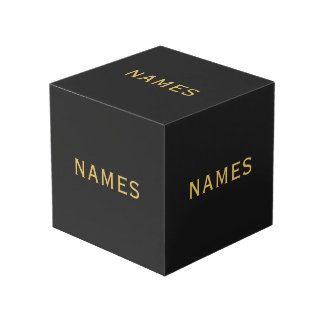 Personalized With 5 Last Name or Nickname on Them Cube