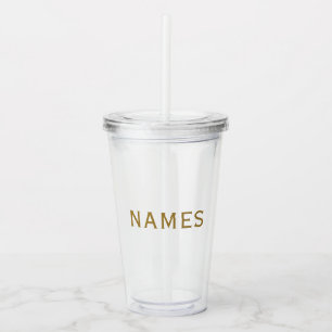 Personalized With Last Name or Nickname on Them Acrylic Tumbler
