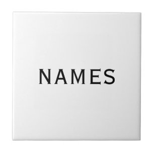 Personalized With Last Name or Nickname on Them Ceramic Tile