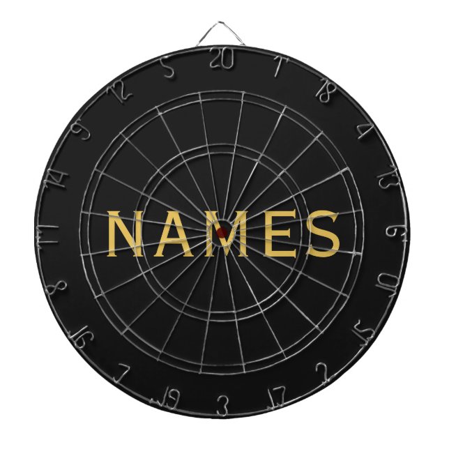 Personalized With Last Name or Nickname on Them Dartboard (Front)