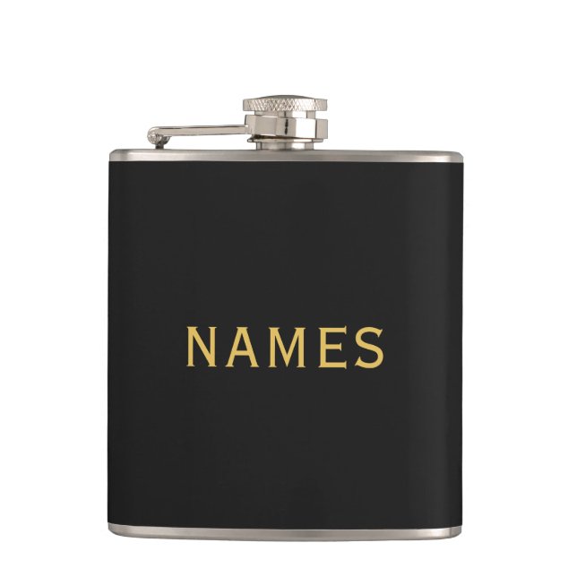 Personalized With Last Name or Nickname on Them Hip Flask (Front)
