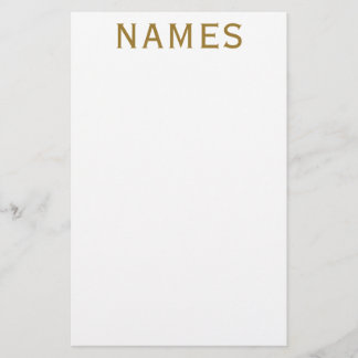 Personalized With Last Name or Nickname on Them Stationery