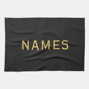 Personalized With Last Name or Nickname on Them Tea Towel