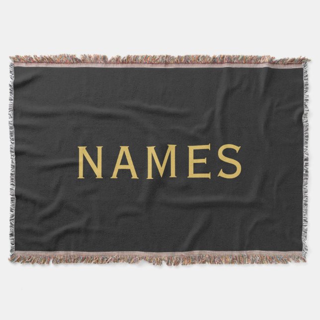Personalized With Last Name or Nickname on Them Throw Blanket (Front)