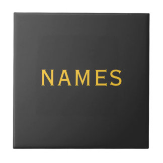 Personalized With Last or Nickname Name on Them Ceramic Tile