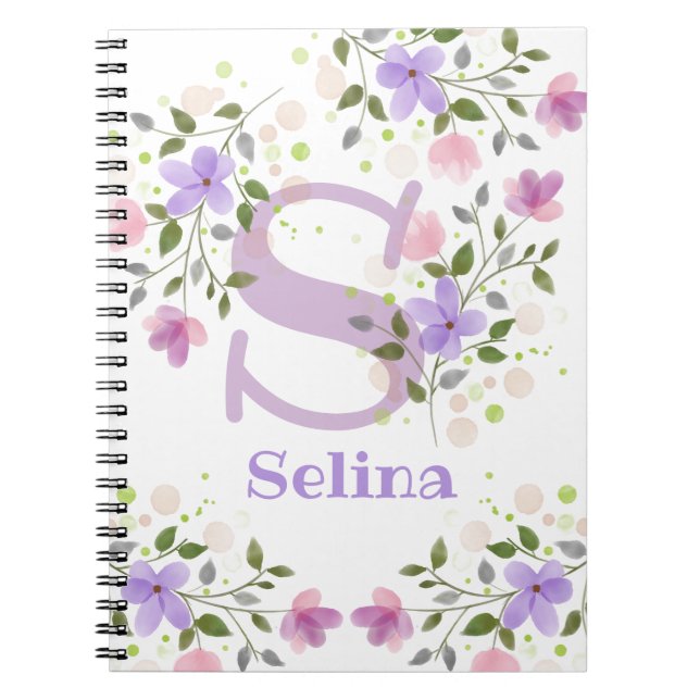 Personalized with Monogram & Name Notebook (Front)