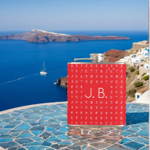 Personalized with Monogram & Runic Symbols Hip Flask