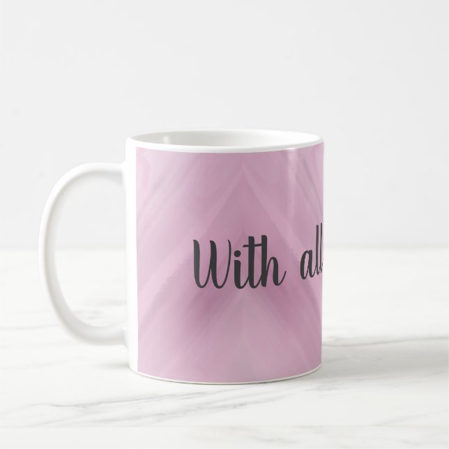 Personalized With My Love Cute Heart Mug  (Left)