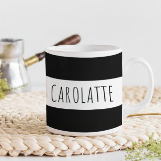 Personalized With Name Custom Black Coffee Mug
