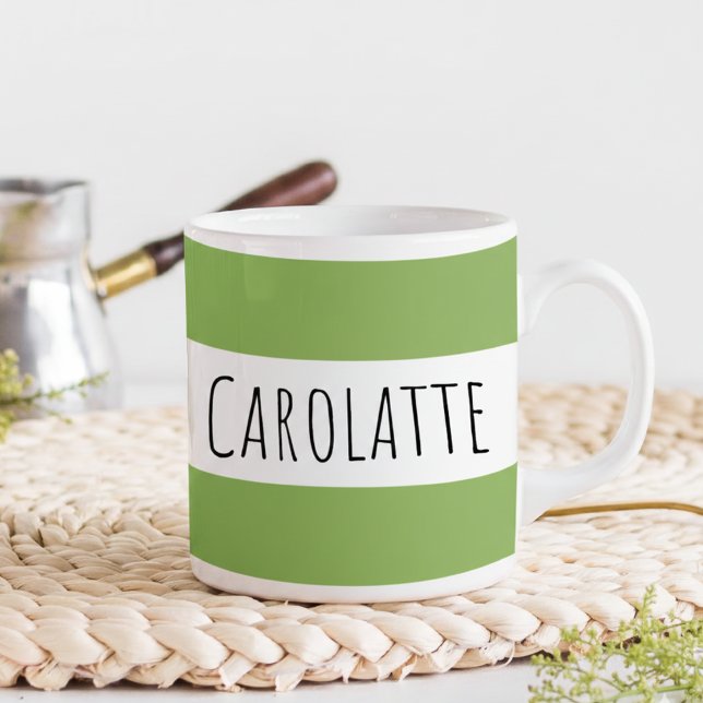 Personalized With Name Custom Green Coffee Mug (Creator Uploaded)