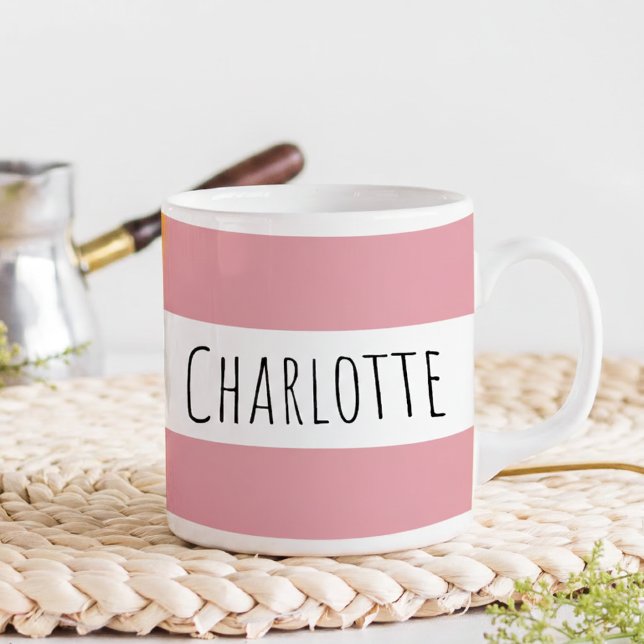 Personalized With Name Custom Pink Coffee Mug (Creator Uploaded)