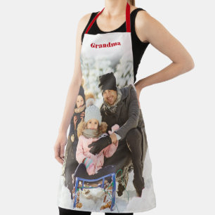 Personalized with Name Large Photo Apron