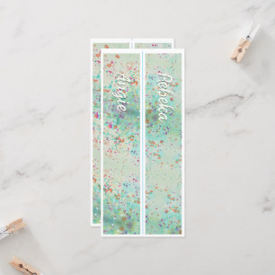 Personalized With Name Paint Splash Two Bookmarks