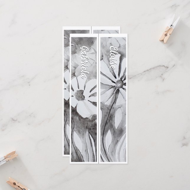 Personalized With Name Whimsical Two Bookmarks (Front/Back In Situ)