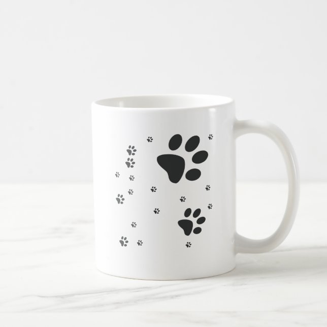 Personalized with patinhas dark coffee mug (Right)