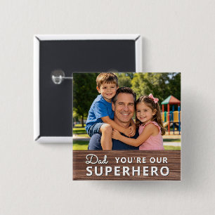 Personalized with Photo and Text 15 Cm Square Badge