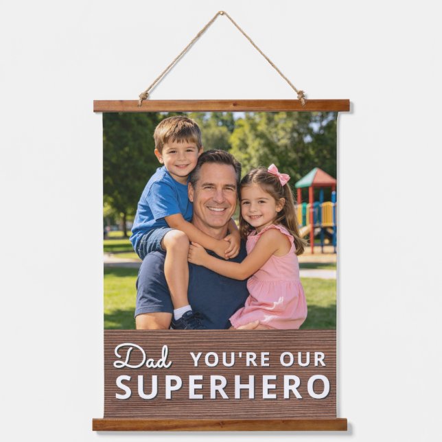 Personalized with photo and text hanging tapestry (Front)