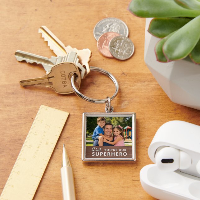Personalized with Photo and Text Key Ring (Desk)