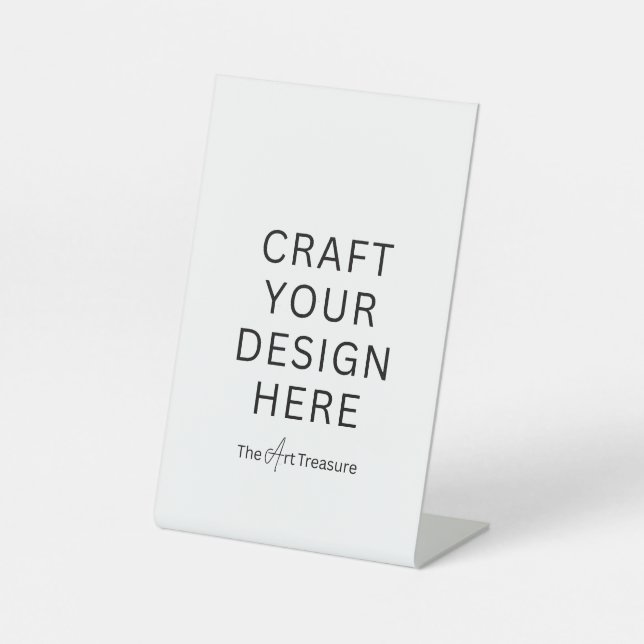 Personalized with Your Design, Logo, Message  Pedestal Sign (Front)