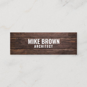 Personalized "Wooden Panels" Social Media Mini Business Card