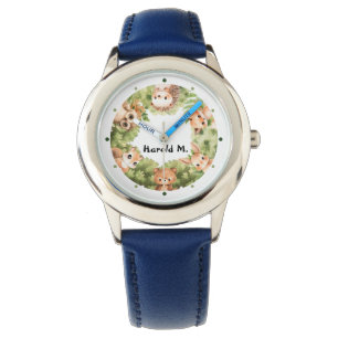 Personalized Woodland Animals Forest Kid Boy Watch