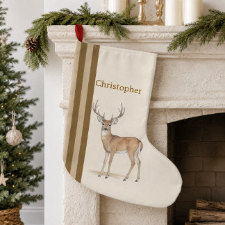 Personalized Woodland Buck Christmas Stocking