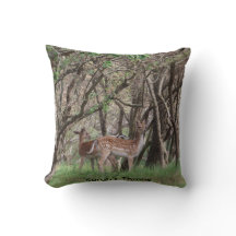 Personalized Woodland Deer Photo Cushion | Custom