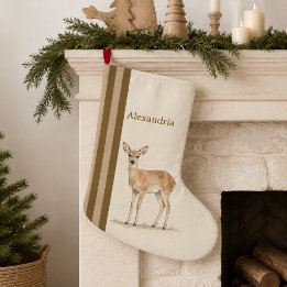 Personalized Woodland Doe Christmas Stocking
