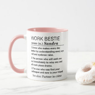 Personalized Work Bestie Definition Mug Funny Gift