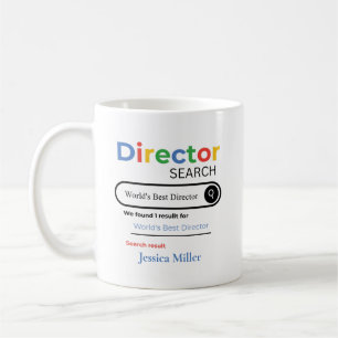 Personalized World’s Best Director Search Result Coffee Mug