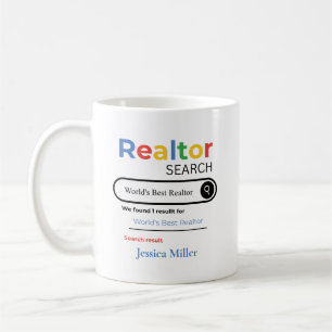 Personalized World’s Best Realtor Search Result Coffee Mug