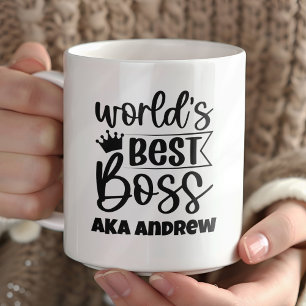 Personalized World's Best Boss Coffee Mug