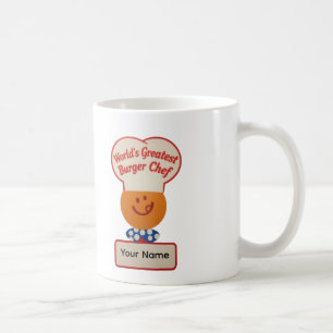 Personalized World's Greatest Burger Chef  Coffee Mug