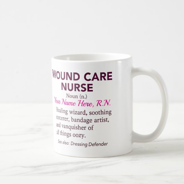 Personalized Wound Care Nurse Definition Gift Coffee Mug (Right)