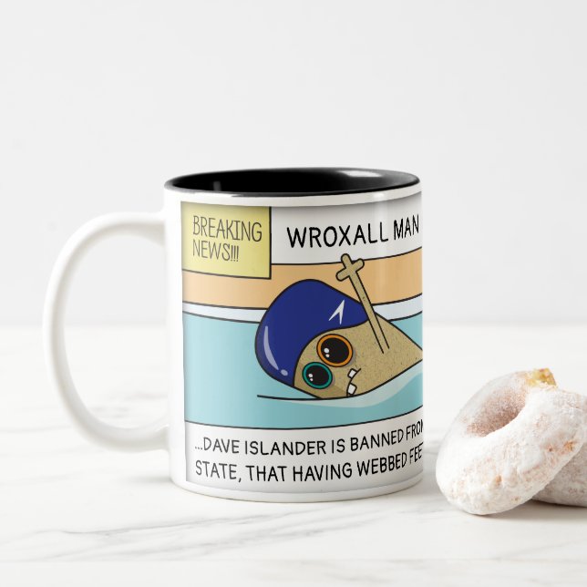 Personalized Wroxall Swimming Mug (With Donut)